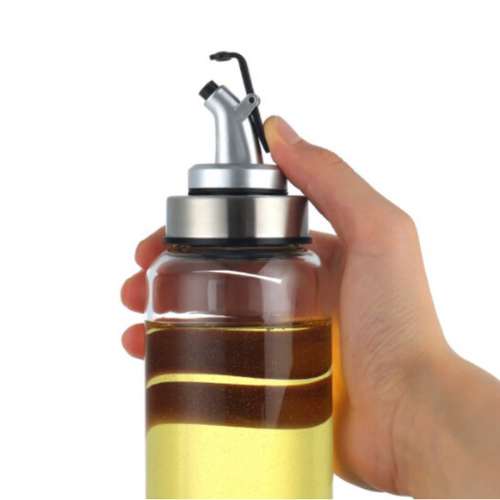 Clear Glass Oil Bottle, Pouring Spouts